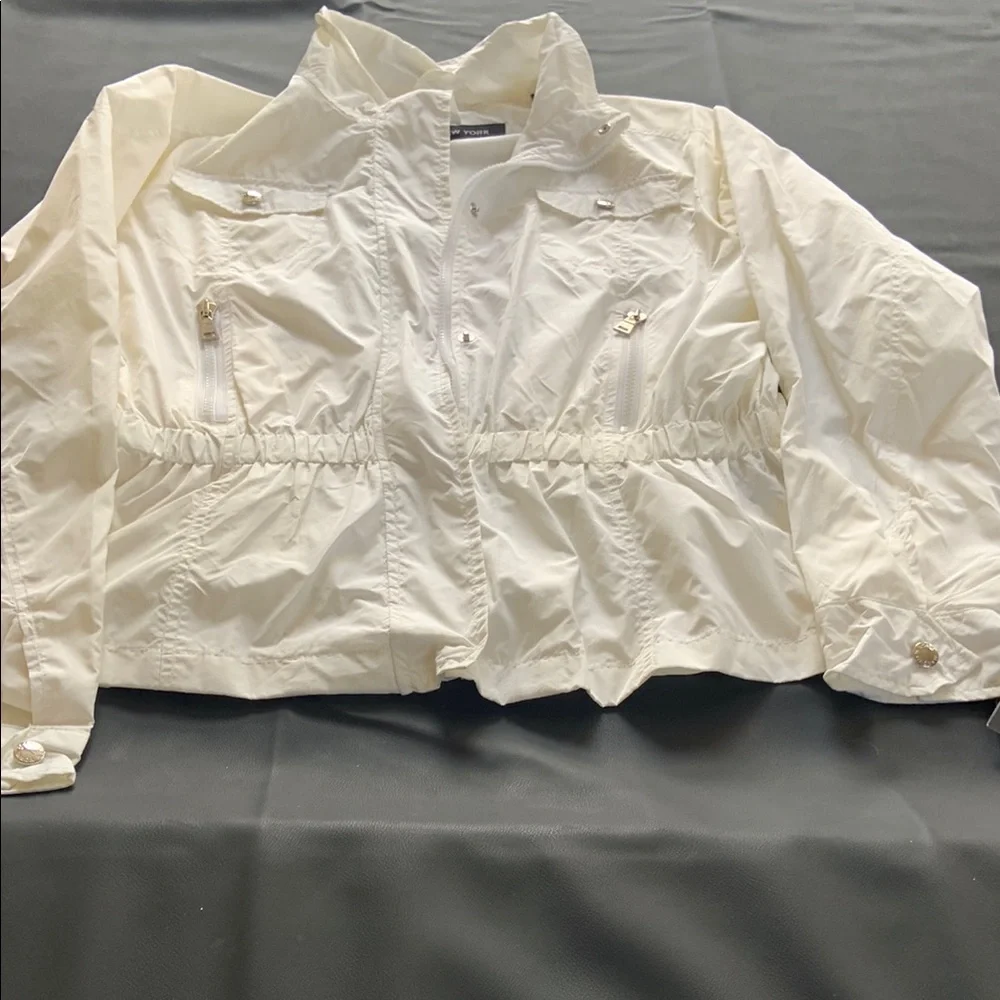NWT Marc New York White Water Resistant Cinch Waist Utility Jacket L
